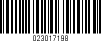 Código de barras (EAN, GTIN, SKU, ISBN): '023017198'