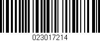 Código de barras (EAN, GTIN, SKU, ISBN): '023017214'