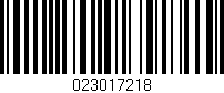 Código de barras (EAN, GTIN, SKU, ISBN): '023017218'