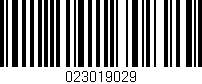 Código de barras (EAN, GTIN, SKU, ISBN): '023019029'