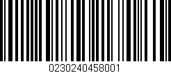 Código de barras (EAN, GTIN, SKU, ISBN): '0230240458001'