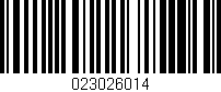 Código de barras (EAN, GTIN, SKU, ISBN): '023026014'