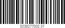 Código de barras (EAN, GTIN, SKU, ISBN): '0230277032.37'