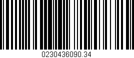 Código de barras (EAN, GTIN, SKU, ISBN): '0230436090.34'
