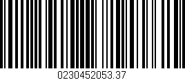 Código de barras (EAN, GTIN, SKU, ISBN): '0230452053.37'