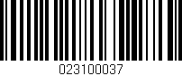 Código de barras (EAN, GTIN, SKU, ISBN): '023100037'