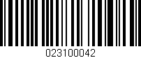 Código de barras (EAN, GTIN, SKU, ISBN): '023100042'