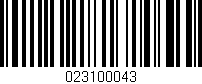 Código de barras (EAN, GTIN, SKU, ISBN): '023100043'