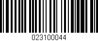 Código de barras (EAN, GTIN, SKU, ISBN): '023100044'