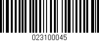 Código de barras (EAN, GTIN, SKU, ISBN): '023100045'