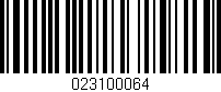 Código de barras (EAN, GTIN, SKU, ISBN): '023100064'