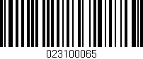 Código de barras (EAN, GTIN, SKU, ISBN): '023100065'