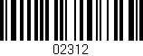 Código de barras (EAN, GTIN, SKU, ISBN): '02312'