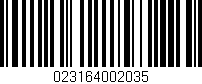 Código de barras (EAN, GTIN, SKU, ISBN): '023164002035'