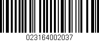 Código de barras (EAN, GTIN, SKU, ISBN): '023164002037'