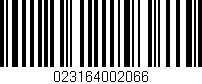 Código de barras (EAN, GTIN, SKU, ISBN): '023164002066'