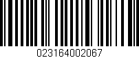Código de barras (EAN, GTIN, SKU, ISBN): '023164002067'