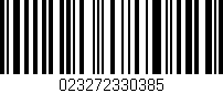 Código de barras (EAN, GTIN, SKU, ISBN): '023272330385'