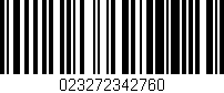 Código de barras (EAN, GTIN, SKU, ISBN): '023272342760'