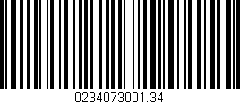 Código de barras (EAN, GTIN, SKU, ISBN): '0234073001.34'