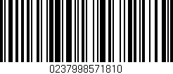 Código de barras (EAN, GTIN, SKU, ISBN): '0237998571810'