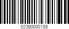 Código de barras (EAN, GTIN, SKU, ISBN): '02390000108'
