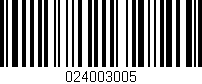 Código de barras (EAN, GTIN, SKU, ISBN): '024003005'
