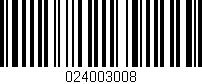 Código de barras (EAN, GTIN, SKU, ISBN): '024003008'