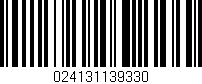 Código de barras (EAN, GTIN, SKU, ISBN): '024131139330'
