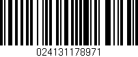 Código de barras (EAN, GTIN, SKU, ISBN): '024131178971'