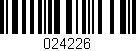 Código de barras (EAN, GTIN, SKU, ISBN): '024226'