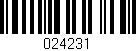 Código de barras (EAN, GTIN, SKU, ISBN): '024231'