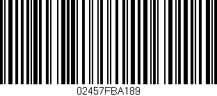 Código de barras (EAN, GTIN, SKU, ISBN): '02457FBA189'
