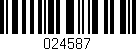 Código de barras (EAN, GTIN, SKU, ISBN): '024587'