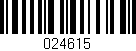 Código de barras (EAN, GTIN, SKU, ISBN): '024615'