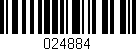 Código de barras (EAN, GTIN, SKU, ISBN): '024884'