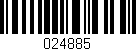 Código de barras (EAN, GTIN, SKU, ISBN): '024885'