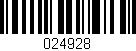 Código de barras (EAN, GTIN, SKU, ISBN): '024928'