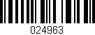 Código de barras (EAN, GTIN, SKU, ISBN): '024963'