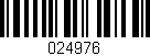 Código de barras (EAN, GTIN, SKU, ISBN): '024976'