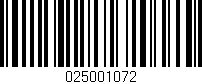 Código de barras (EAN, GTIN, SKU, ISBN): '025001072'