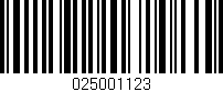 Código de barras (EAN, GTIN, SKU, ISBN): '025001123'