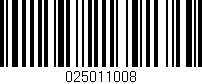 Código de barras (EAN, GTIN, SKU, ISBN): '025011008'