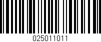 Código de barras (EAN, GTIN, SKU, ISBN): '025011011'