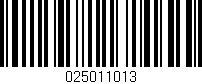 Código de barras (EAN, GTIN, SKU, ISBN): '025011013'