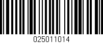 Código de barras (EAN, GTIN, SKU, ISBN): '025011014'