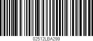 Código de barras (EAN, GTIN, SKU, ISBN): '02512LBA299'