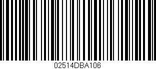 Código de barras (EAN, GTIN, SKU, ISBN): '02514DBA106'
