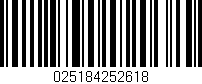 Código de barras (EAN, GTIN, SKU, ISBN): '025184252618'