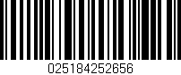 Código de barras (EAN, GTIN, SKU, ISBN): '025184252656'